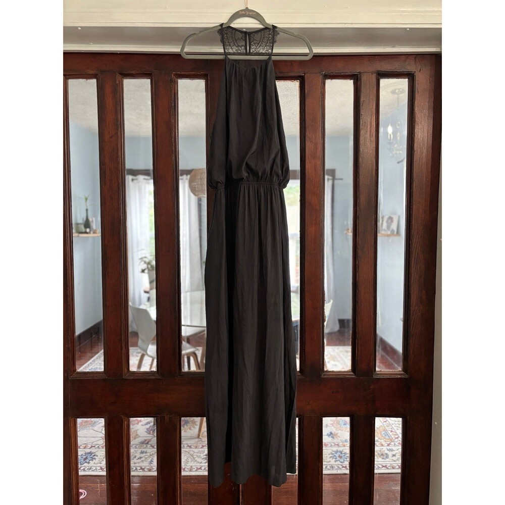H&M Grey Back Lace Long Dress